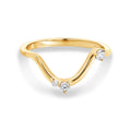 0.13ct Curved Lab Grown Diamond Wedding Ring