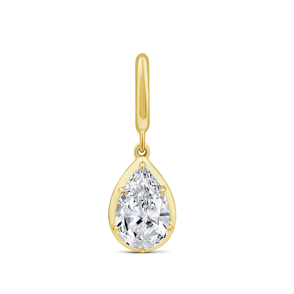 9ct Yellow Gold Pear Lab Grown Diamond Enhancer