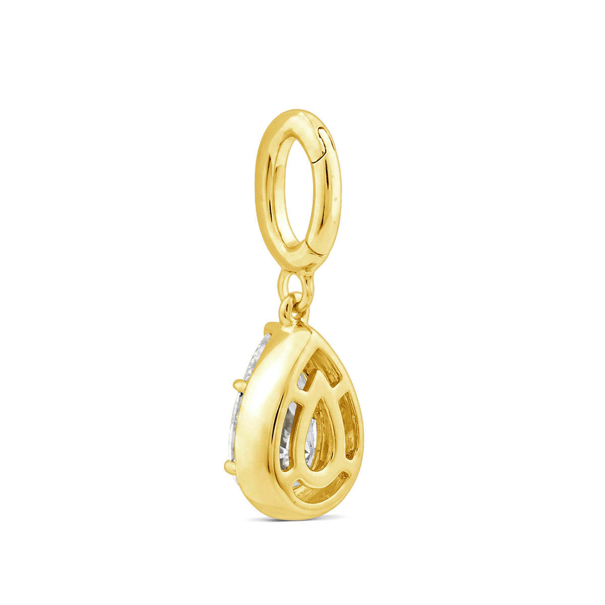 9ct Yellow Gold Pear Lab Grown Diamond Enhancer