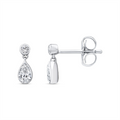 9ct White Gold Lab Grown Diamond Drop Earrings