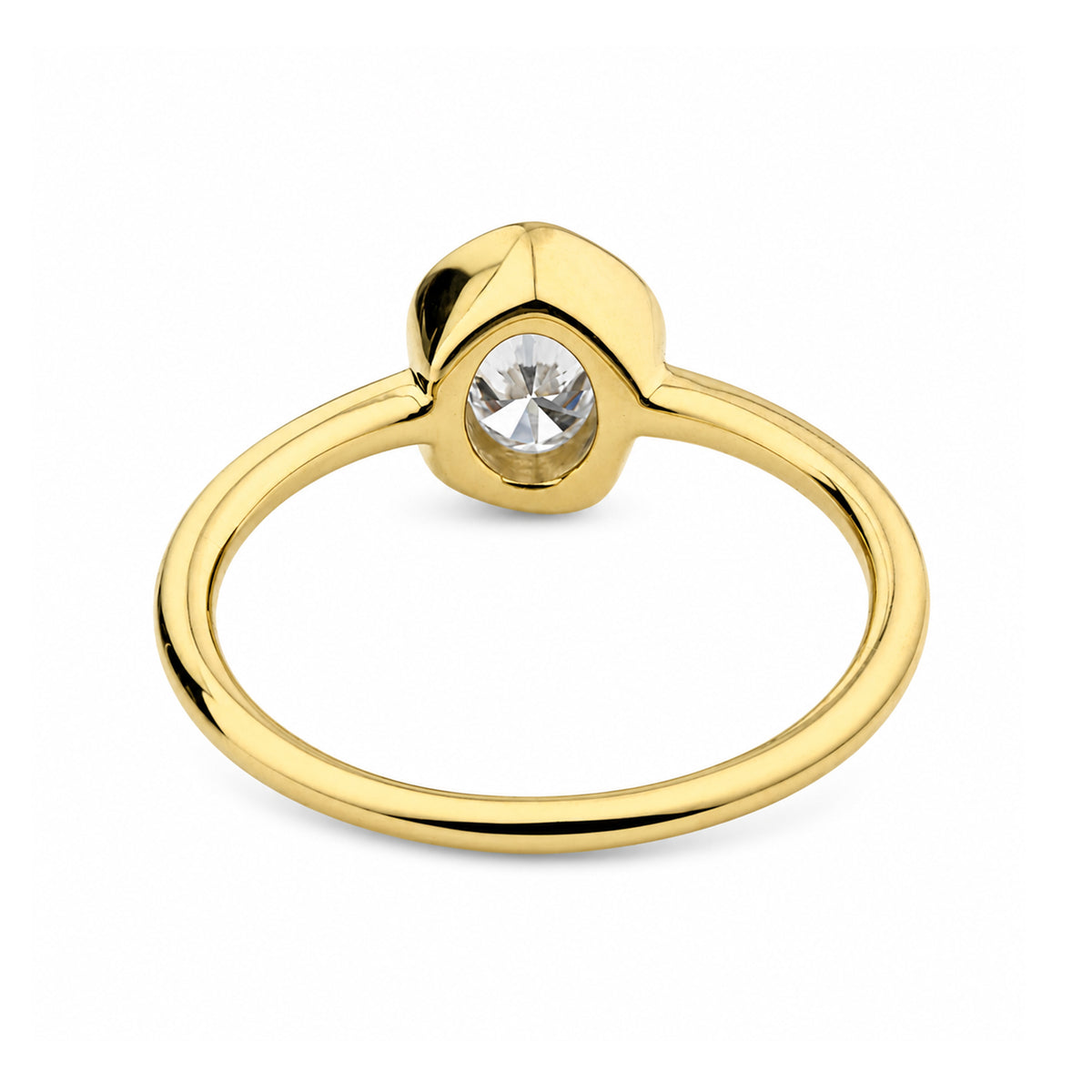 Gold Vermeil 22ct Organic Lab Grown Diamond Ring