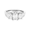 The Elody | 2.07ct Emerald Lab Grown Diamond Trilogy Ring