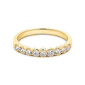 18ct Yellow Gold Bezel Set Lab Grown Diamond Wedding Ring