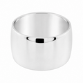 Ladies 9ct White Gold Barrel Wedding Ring