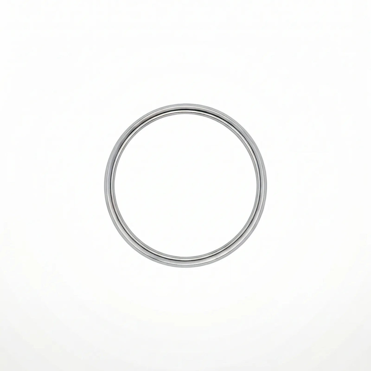 9ct White Gold Barrel Ladies Wedding Ring