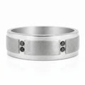 Men's Titanium And Black Diamond Wedding Ring