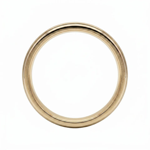 Men's 9ct Yellow Gold And Titanium Geometric Patterned Wedding Ring - alternate view