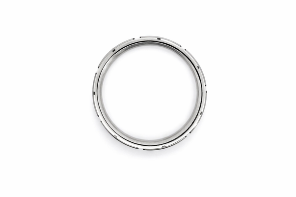 Men's 9ct White Gold & Titanium Wedding - alternate view