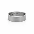 Men's Titanium Flat Wedding Ring