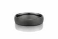 Black Zirconium Half Round Matte Finish Men's Wedding Ring