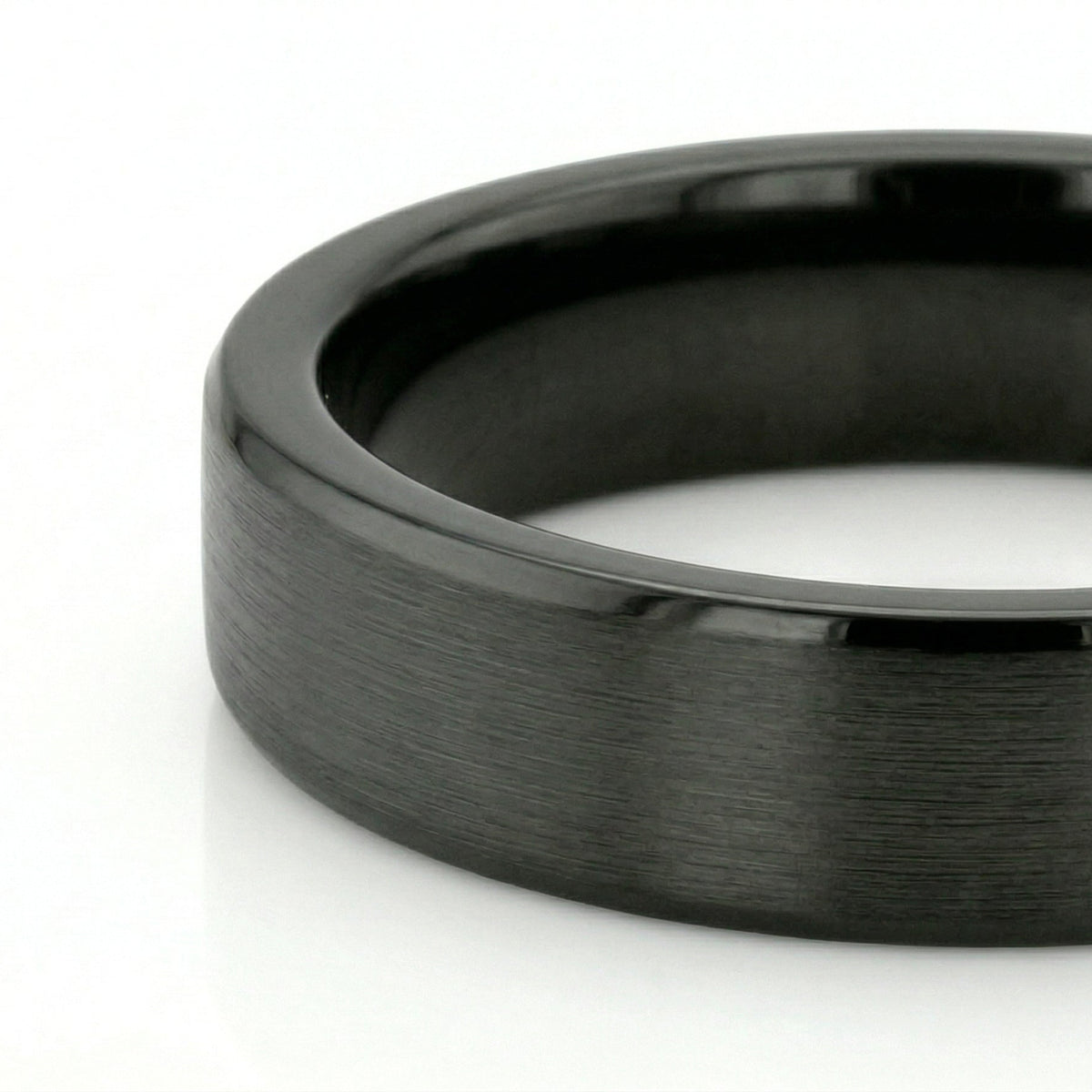 Men's Black Zirconium Wedding Ring