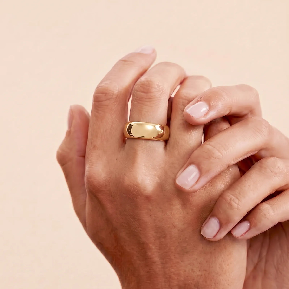 9ct Yellow Gold Narrow Dome Dress Ring
