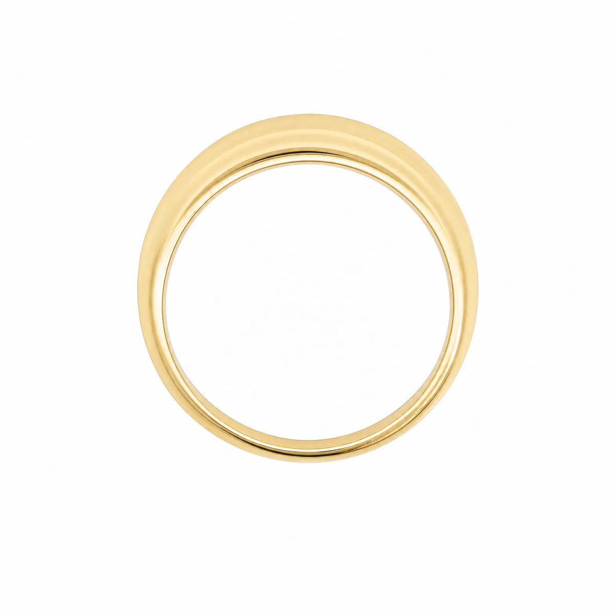9ct Yellow Gold Narrow Dome Dress Ring