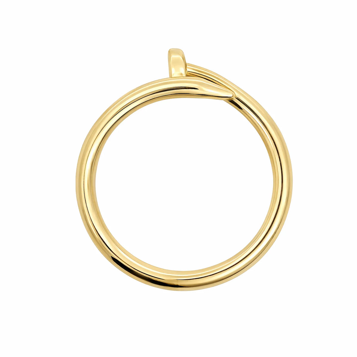 9ct Yellow Gold Nail Design Ring