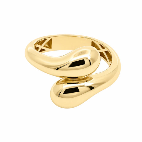 9ct Yellow Gold Chunky Dome Wrap Ring