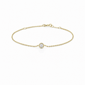 9ct Yellow Gold Round Lab Grown Diamond Bracelet