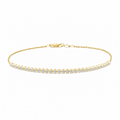 9ct Yellow Gold Lab Grown Diamond Half Tennis Bracelet