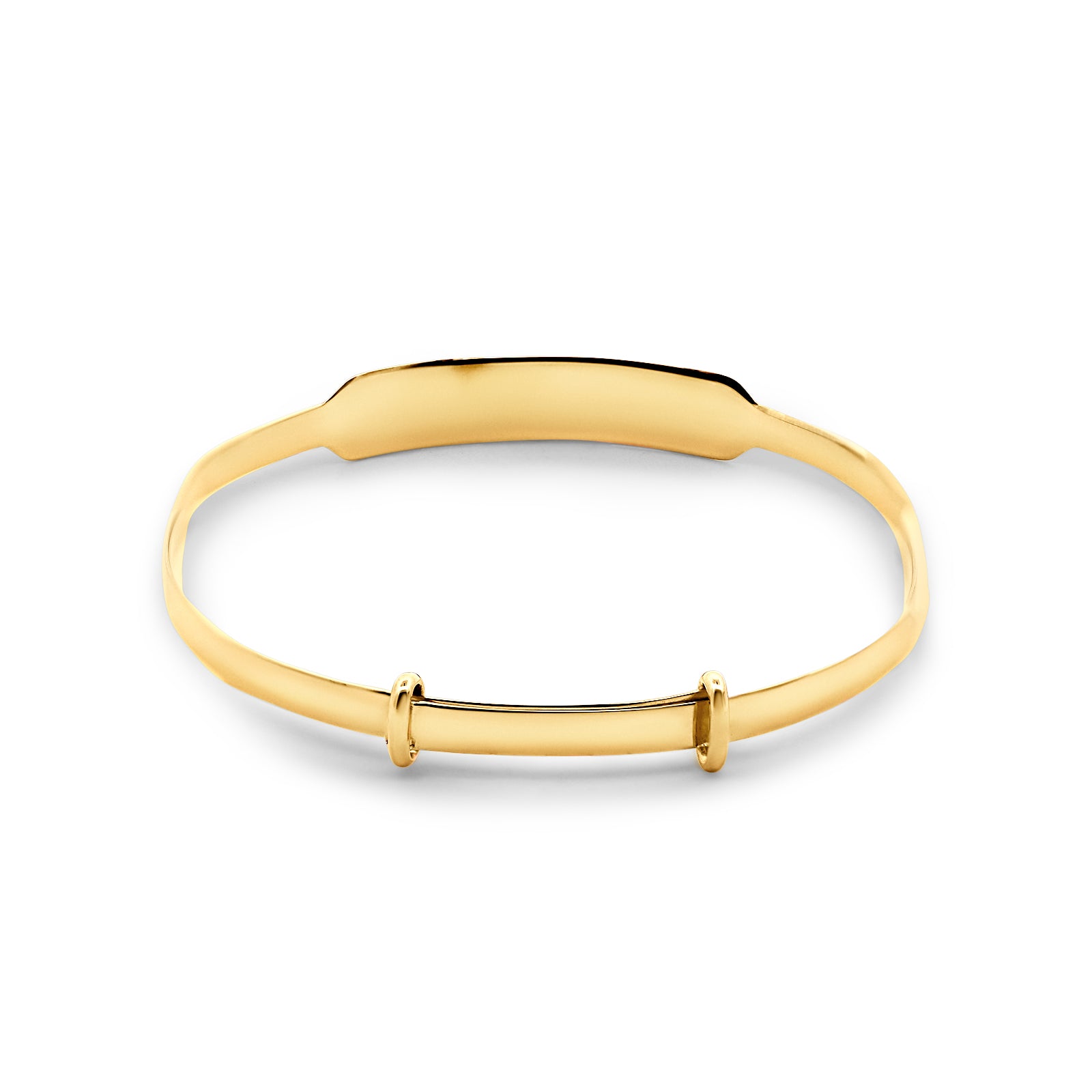 9ct Yellow Gold Expandable Engravable Baby Bracelet