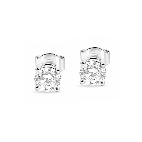 9ct White Gold 1.00ct Lab Grown Diamond Stud Earrings