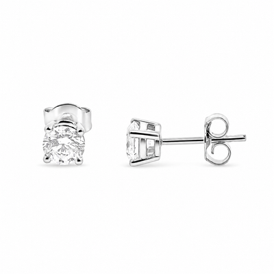 9ct White Gold 1.00ct Lab Grown Diamond Stud Earrings - alternate