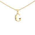 9ct Yellow Gold Diamond Set Block Initial Letter G