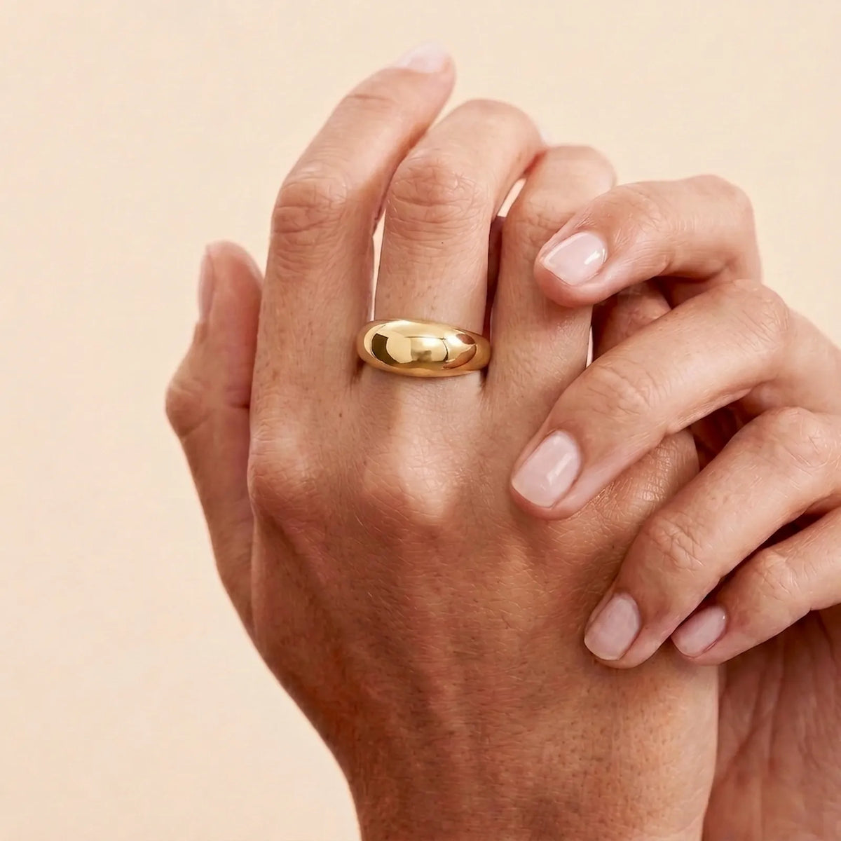 9ct Yellow Gold Domed Dress Ring