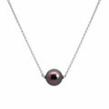 9ct White Gold Black Tahitian Pearl Necklace