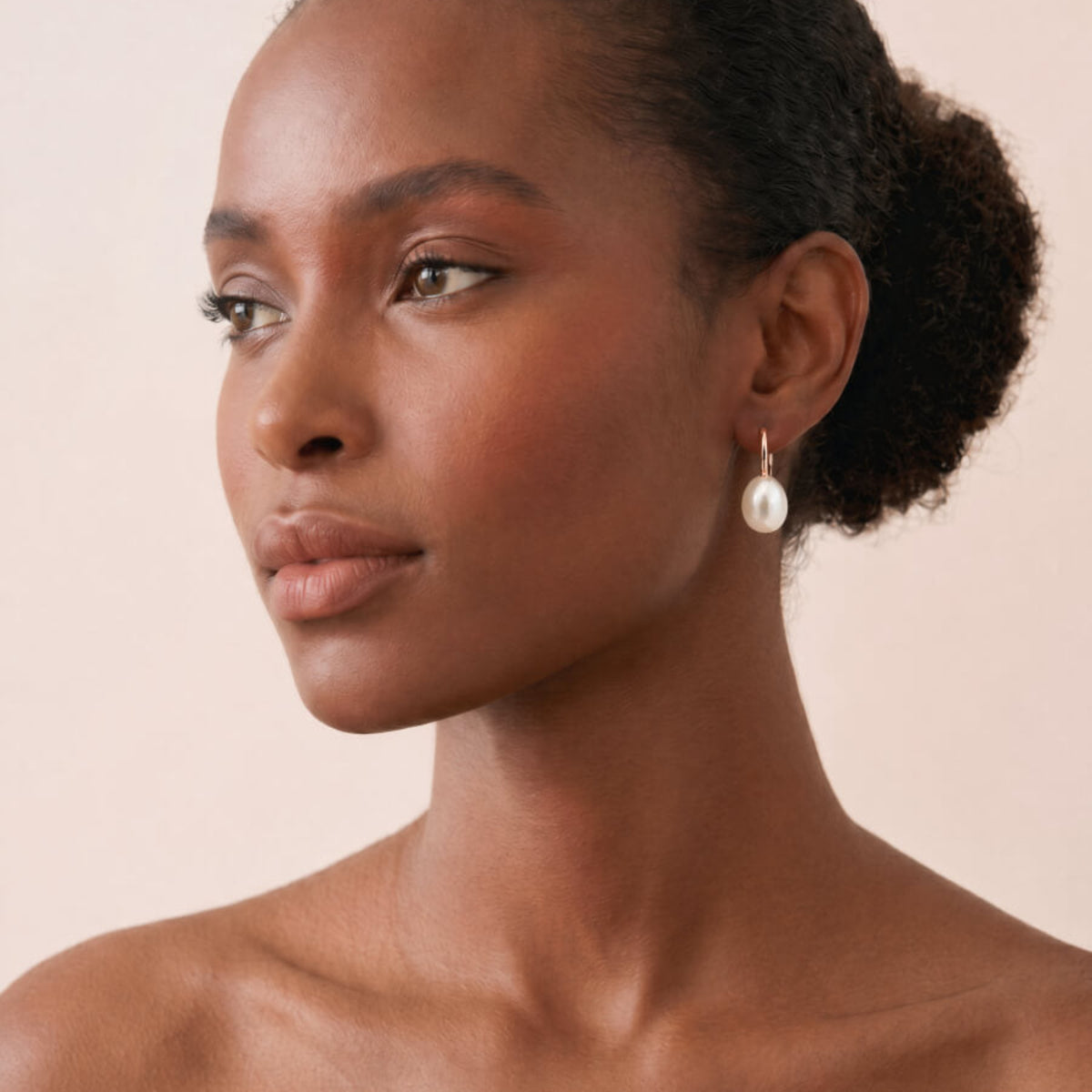 9ct Rose Gold Baroque Pearl Drops