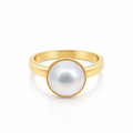 9ct Yellow Gold Mabe Pearl Ring