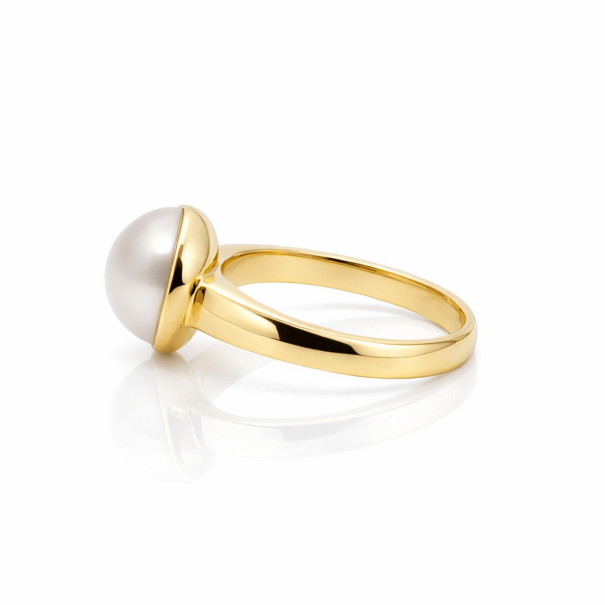 9ct Yellow Gold Mabe Pearl Ring