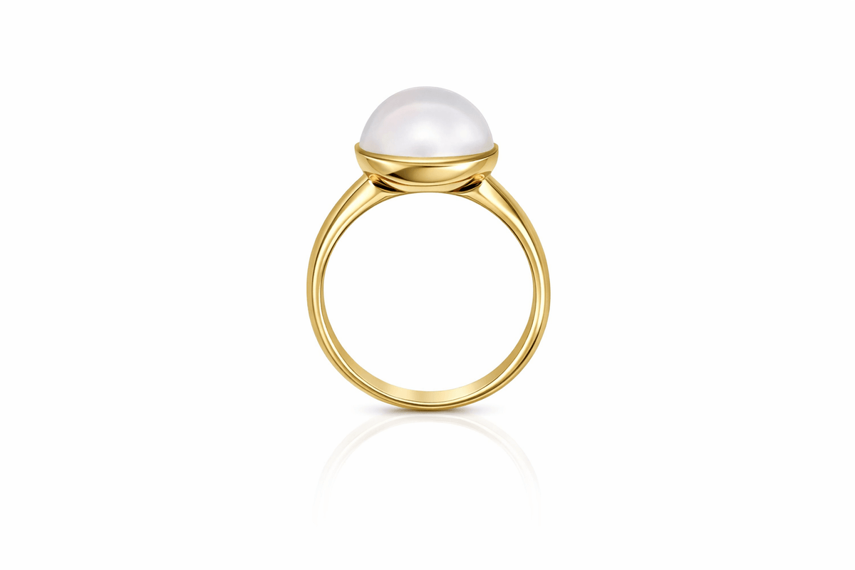 9ct Yellow Gold Mabe Pearl Ring