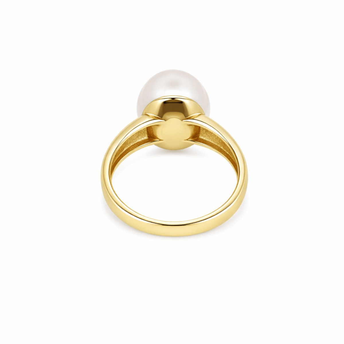 9ct Yellow Gold Freshwater Button Pearl Ring
