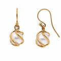 9ct Yellow Gold Freshwater Pearl Drop Earrings