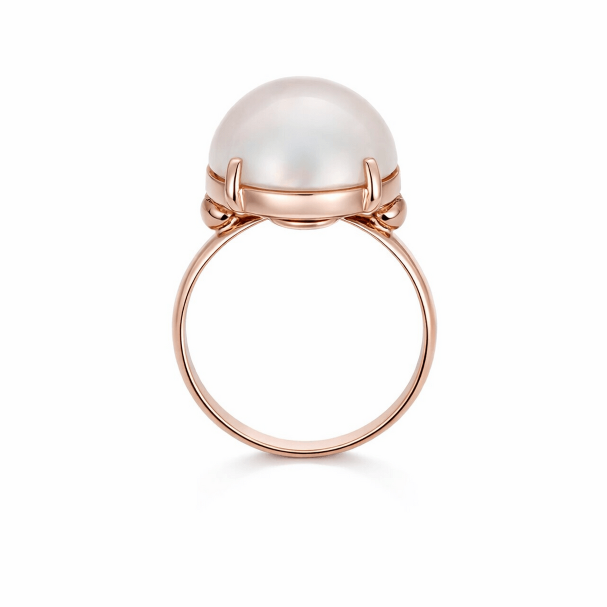 9ct Rose Gold Round Mabe Pearl Ring