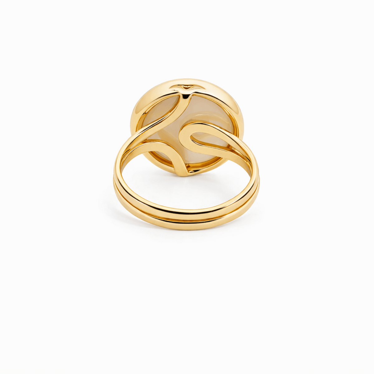 9ct Yellow Gold Round Mabe Pearl Ring