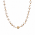 14ct Yellow Gold Bead And Pearl Necklace
