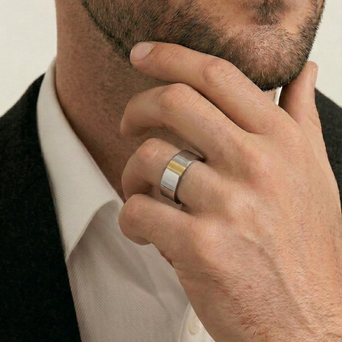 Men's Stainless Steel Ring - alternate view