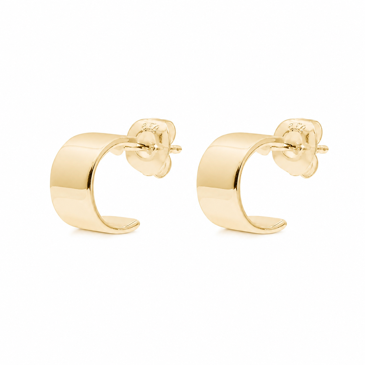 Najo Yellow Gold Plated Half Hoop Earrings