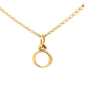 9ct Yellow Gold Block Initial Letter O