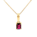 9ct Yellow Gold Pink Tourmaline Pendant