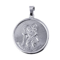 Fine Silver Round Saint Christopher Medallion