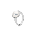 Sterling Silver White Round Edison Freshwater Pearl Ring