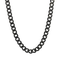 Mens Ion Plated Matt Black Stainless Steel Thick Chain