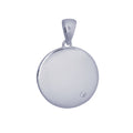Sterling Silver Engravable Pendant Set With A Cubic Zirconia