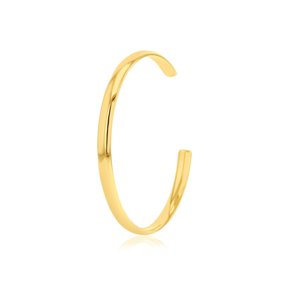 9ct Yellow Gold Silver Filled Cuff Bangle