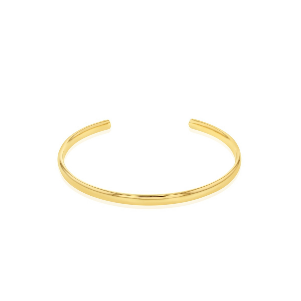 9ct Yellow Gold Silver Filled Cuff Bangle