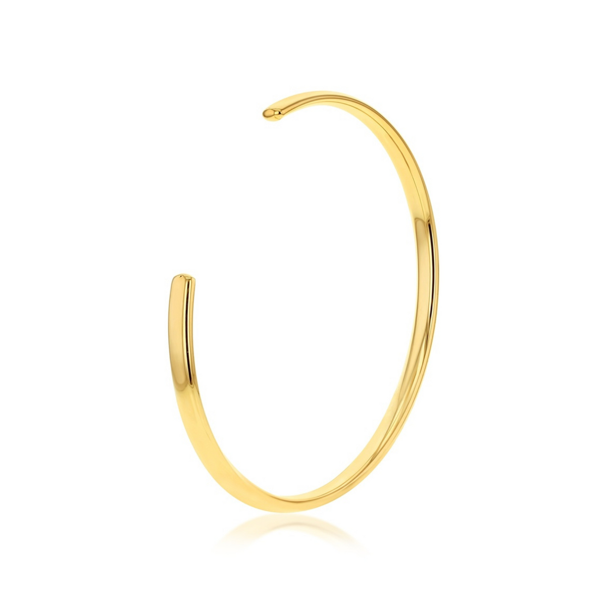 9ct Yellow Gold Silver Filled Cuff Bangle