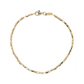 9ct Yellow Gold Diamond Cut Box Link Bracelet
