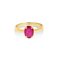 9ct Yellow Gold Oval Ruby Ring