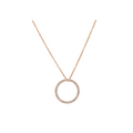 18ct Rose Gold Australian Pink Diamond Open Circle Pendant